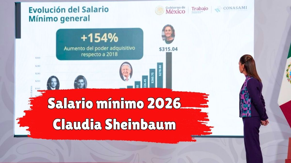 Salario mínimo 2026 Claudia Sheinbaum anuncia un aumento histórico del 13% en México