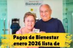 Pagos de Bienestar enero 2026 lista de beneficiarios que recibirán su apoyo económico